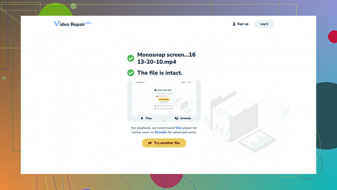 Clever Online Video Repair Software Clever Online Video Repair Screenshot