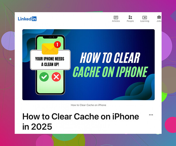 Can someone help me clear my cache on my iPhone?