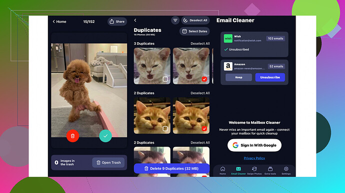 Exemple daffichage Cleaner Guru