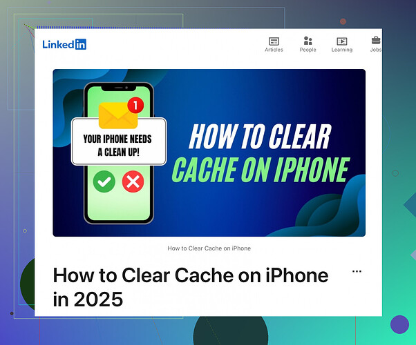 Whats the best way to clear cache on my iPhone?