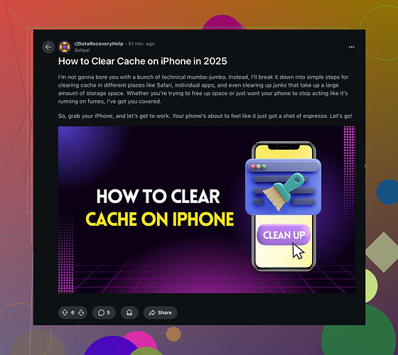 Can someone help me clear my cache on my iPhone?