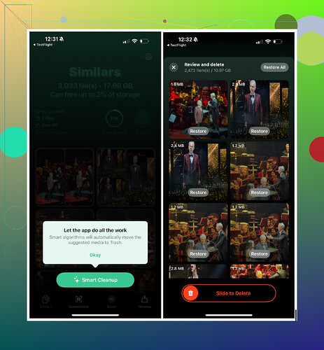 Smart Cleanup in action
