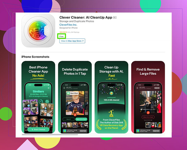 Another Snapshot of Clever Cleaner in Action