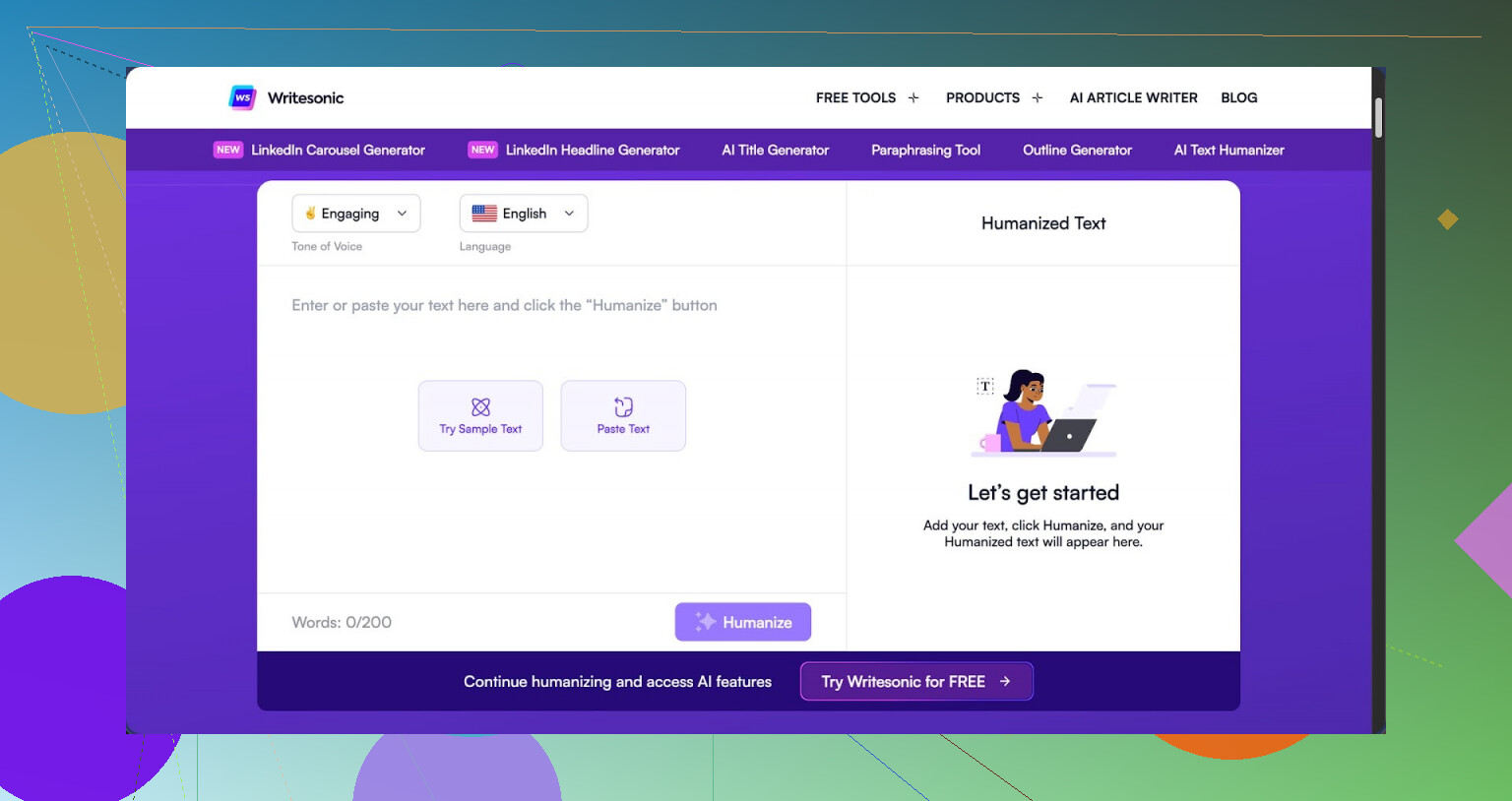 Writesonic AI Humanizer Review